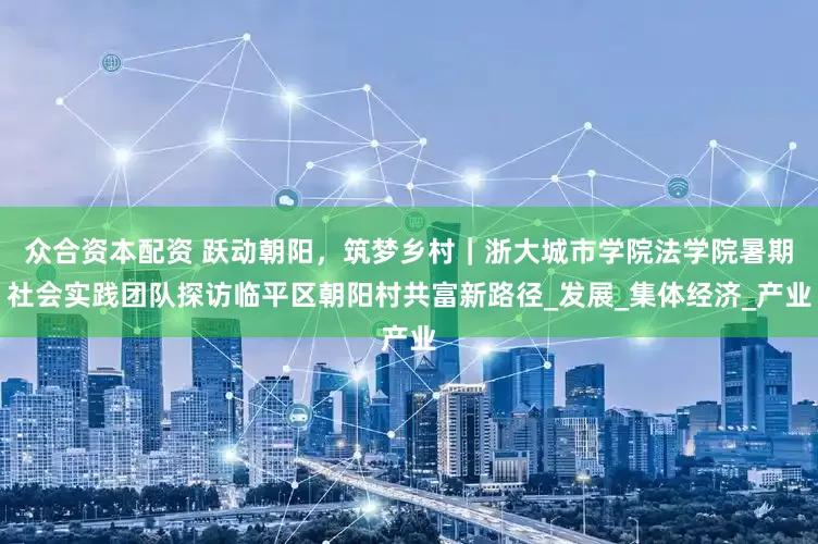 众合资本配资 跃动朝阳，筑梦乡村｜浙大城市学院法学院暑期社会实践团队探访临平区朝阳村共富新路径_发展_集体经济_产业